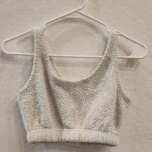 Cozy Cream Sherpa Crop Top